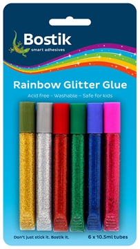 Rainbow Glitter Glue 6 X 10.5ml